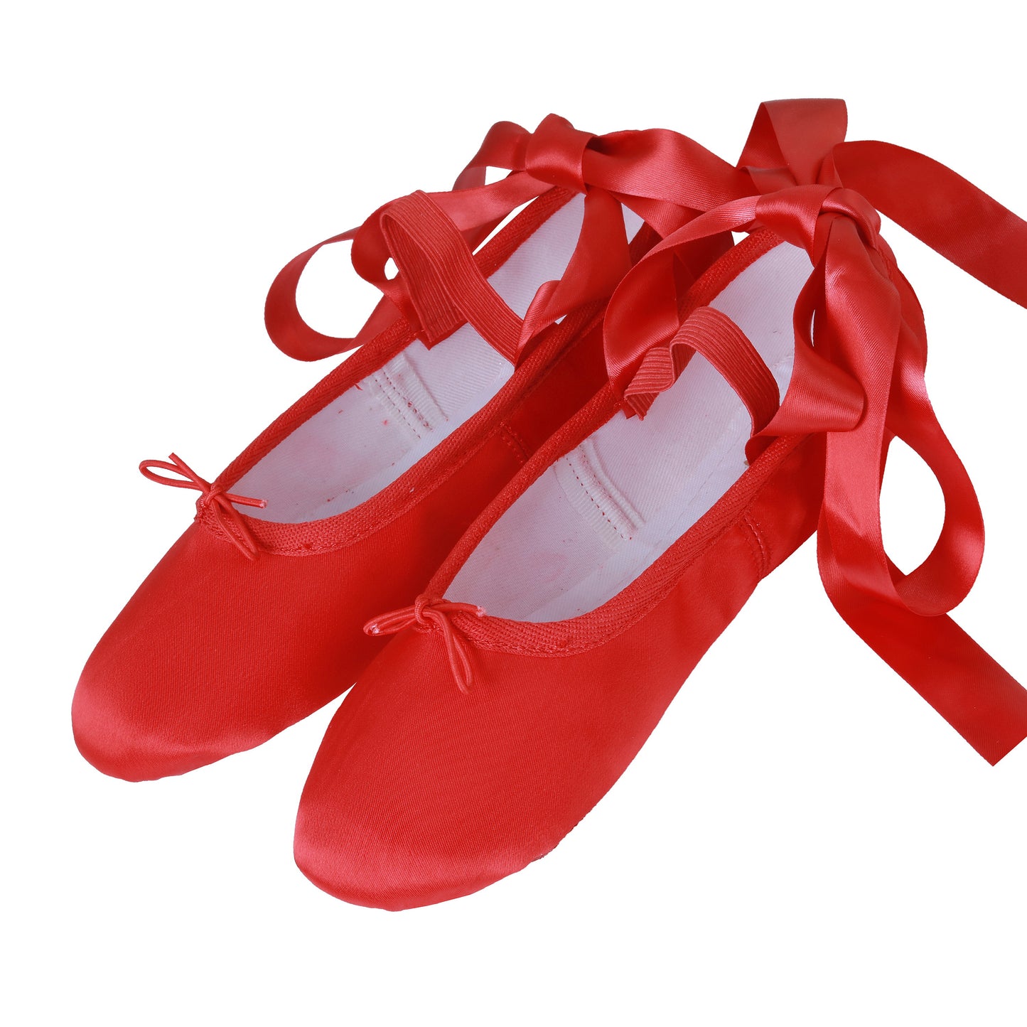 Red Satin Ballet Dance Shoes